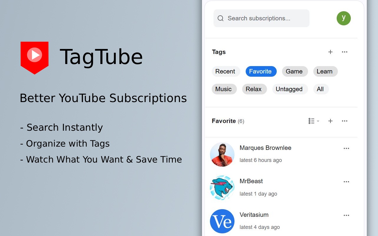 TagTube Screenshot